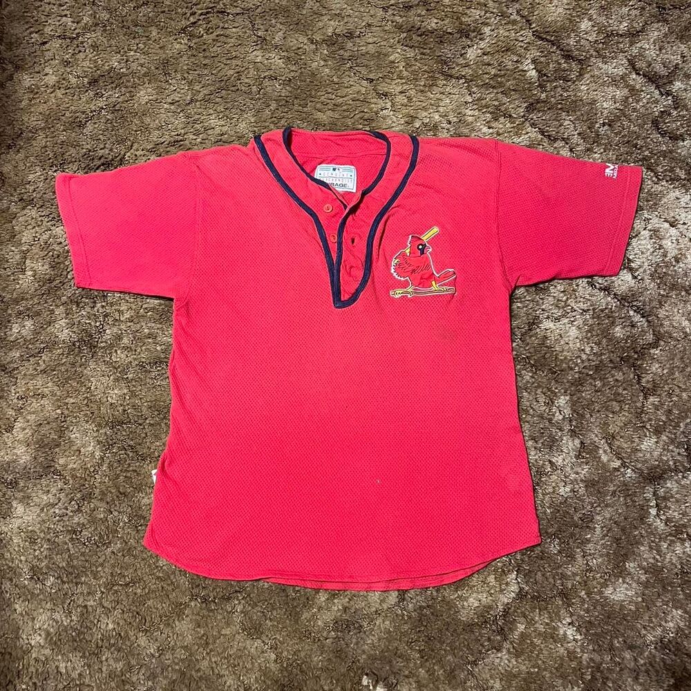 Majestic Red St. Louis Cardinals Mesh Baseball Jersey